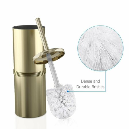 NUSTEEL Round Shape Stainless Steel Toilet Brush Holder NU578098